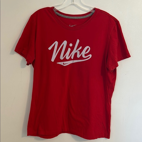 Nike Tops - Retro Style Nike Women’s Red Swoosh T-Shirt Size 2XL 100% Cotton